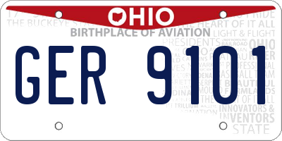 OH license plate GER9101
