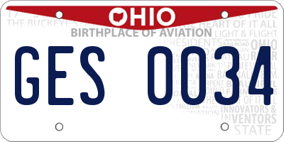 OH license plate GES0034