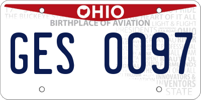 OH license plate GES0097