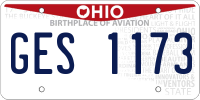 OH license plate GES1173