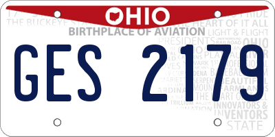 OH license plate GES2179