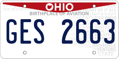 OH license plate GES2663