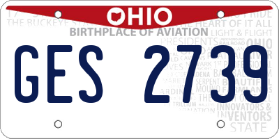 OH license plate GES2739