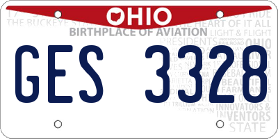 OH license plate GES3328