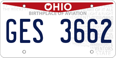 OH license plate GES3662