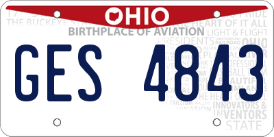 OH license plate GES4843