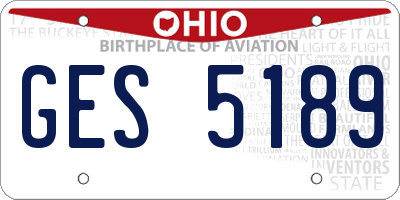 OH license plate GES5189