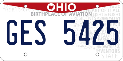 OH license plate GES5425