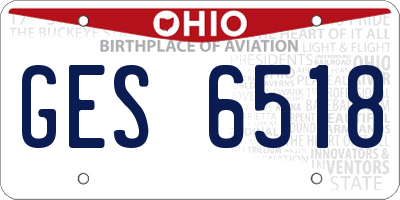OH license plate GES6518