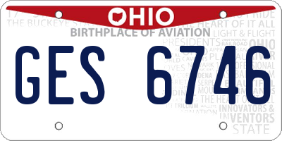 OH license plate GES6746