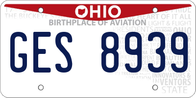 OH license plate GES8939