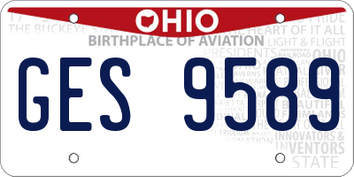 OH license plate GES9589