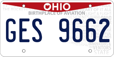 OH license plate GES9662
