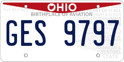 OH license plate GES9797