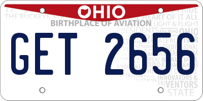 OH license plate GET2656