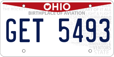 OH license plate GET5493