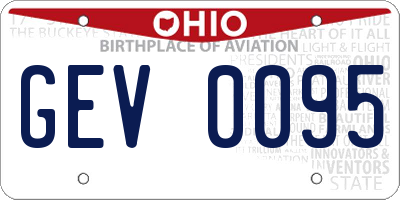 OH license plate GEV0095
