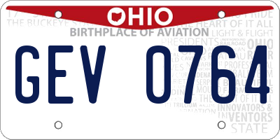 OH license plate GEV0764