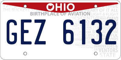OH license plate GEZ6132