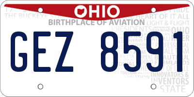 OH license plate GEZ8591