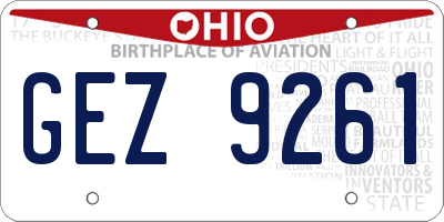 OH license plate GEZ9261