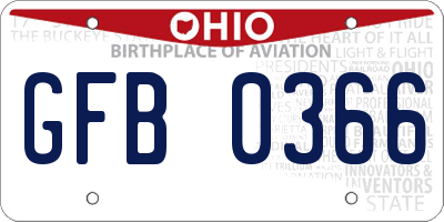 OH license plate GFB0366