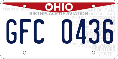 OH license plate GFC0436