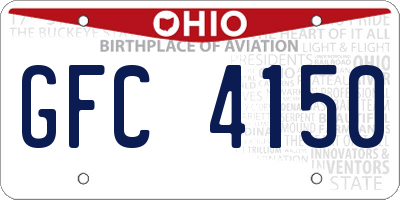 OH license plate GFC4150