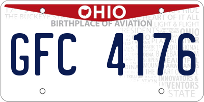 OH license plate GFC4176