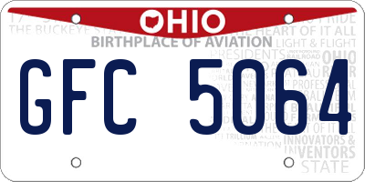 OH license plate GFC5064