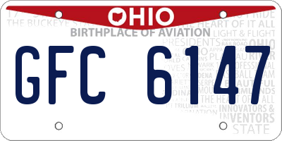 OH license plate GFC6147