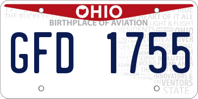 OH license plate GFD1755