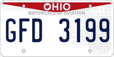OH license plate GFD3199