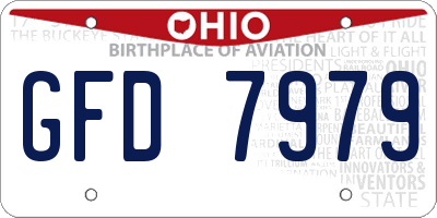 OH license plate GFD7979