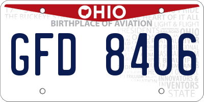 OH license plate GFD8406