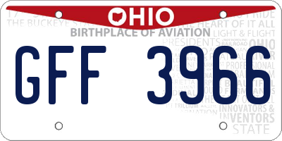 OH license plate GFF3966