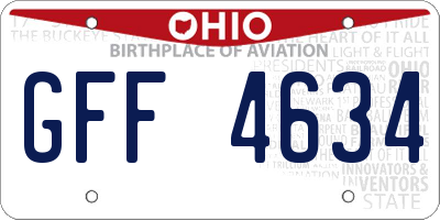 OH license plate GFF4634