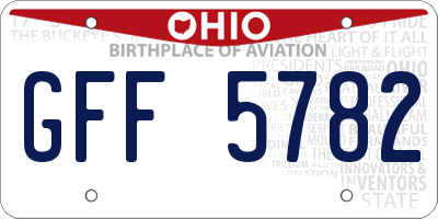 OH license plate GFF5782
