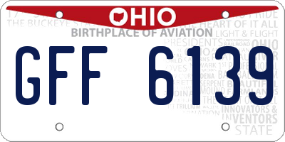 OH license plate GFF6139