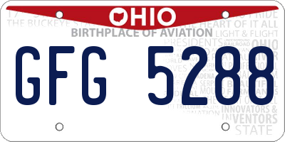 OH license plate GFG5288