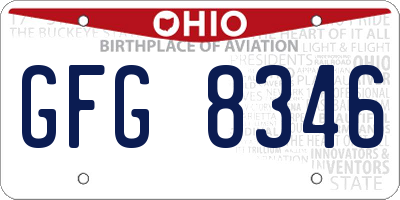 OH license plate GFG8346