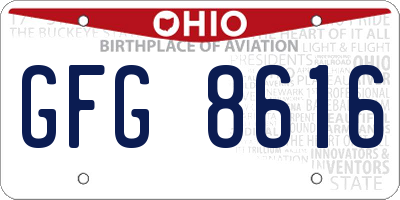 OH license plate GFG8616