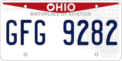 OH license plate GFG9282