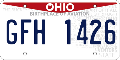 OH license plate GFH1426