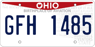 OH license plate GFH1485