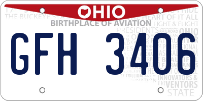 OH license plate GFH3406