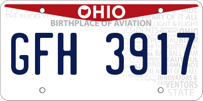 OH license plate GFH3917