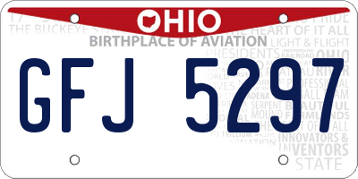 OH license plate GFJ5297