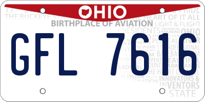 OH license plate GFL7616