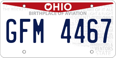 OH license plate GFM4467